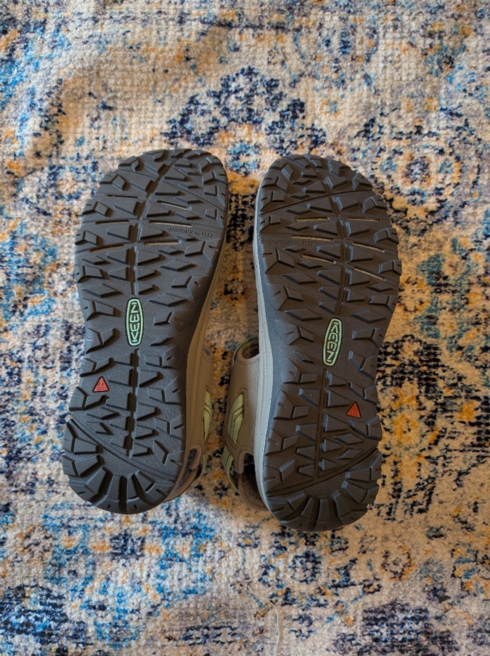 Keen Adjustable Strappy Sandals in Sage Green and Taupe - Picture 2 of 2